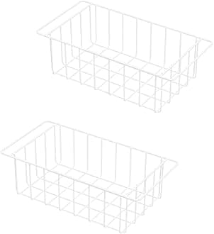 17.5 Inch Chest Freezer Organizer Storage Baskets Bins Metal Wire, Settle freezer chaos and reduce food waste effectively, Durable, Fully Use Space, Improve Air Circulate, 2 Pack