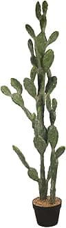 YAHOME Artificial Cactus Plant, 4.5ft Tall Faux Cactus with Pot, Durable Nearly Natural Faux Plants Indoor, Eco-Friendly, Maintenance Free & Lush Greenery Outdoor Fake Plants for Patio, Home & Office