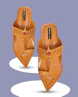 COUNTLESS STEPS Kolhapuri chappal for men| kolhapuri slippers for men| kolapuri chapal men| leather slippers for men| leather chappal for men-E-PARENT A13