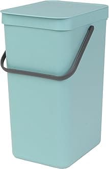 Brabantia 109843 Sort & Go Waste Bin, 16L/4.2 Gal. , 16 L, Mint