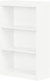 South Shore Axess 3-Shelf Bookcase Pure White, Contemporary