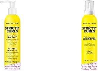 Define & Hold Flex Gel and Enhancing Foam for Curly Hair - Shea Butter, Silk Proteins - Frizz Control, Shine