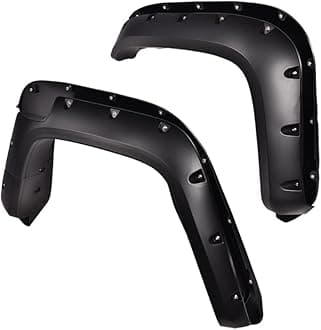 PIT66 Fender Flares, Compatible With 2007-2014 Toyota FJ Cruiser Paintable Smooth Matte Black Pocket Riveted Style Wheel Flares Set, 4 PCS