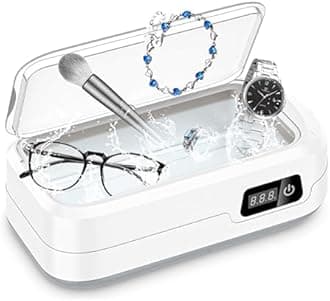 49KHz Ultrasonic Eyeglass Cleaner Machine with Digital Timer, Suitable for Ultrasonic Cleaning of Machine Jewelry, Eyeglasses, Rings