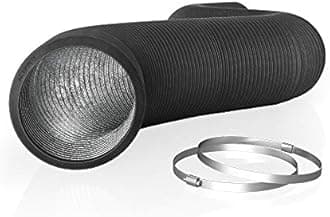 Flexible 10-Inch Aluminum Ducting, Heavy-Duty Four-Layer Protection, 25-Feet Long for Heating Cooling Ventilation and Exhaust