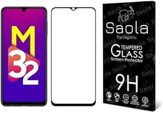 Saola® 11D Tempered Glass For Samsung Galaxy M32 (PACK OF 1) with Free Installation Kit. Full screen Coverage. Free Replacement If Received Damaged | 11D - Samsung Galaxy M32-1