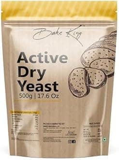 BAKE KING Baker's Instant Yeast 500grm | Active Dry Yeast Powder for Baking Bread, Cake, Pizza and Cake