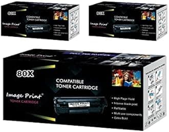 80X Black / CF280X Toner Cartridge Compatible with HP M401, M401d, M401dn, M401dne, M401dw, M401n, M425, M425dn, M425dw Printer (Pack of 3)