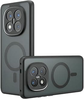 Compatible with Xiaomi Redmi Note 14 Pro 4G Case Cover,Compatible with MagSafe,Compatible with Xiaomi Redmi Note 14 Pro 4G 24116RACCG Built-in Magnetic Anti-Shock Cell Phone Case Black