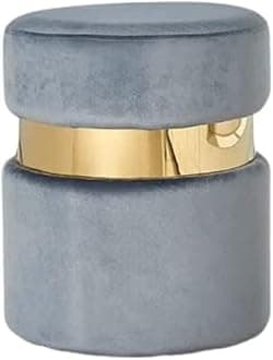 PREDELLA Ottoman & Pouffes,Hassock,Sitting Stool for Living Room | Dressing Table Stool | Footrest Stool | Mudda Puffy Wooden Stools| Footstool Pouf for Office Home Decor Furniture Pouf (Grey)