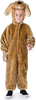 Dress Up America Sensational Plush Brown Puppy Costume for Kids and Adults - Cosplay Costume For Role Play - Cosplay Costume