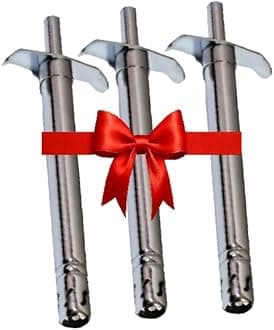 Pack of 3 Exim Stainless Steel Spark Gas Lighter for Kitchen Use Restaurants Metal Gas Stove Lighter Regular Size Easy Grip Long Lasting, Rust Proof