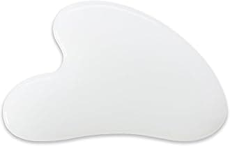 YAMHOHO Gua Sha Jade Stone Gua Sha Massage Tool, Guasha Tool for Face and Body Skin Massage. Tools for SPA Acupuncture, Pink Stone for Body Face Neck and Eye, Skin Care Gift for Woman (White)