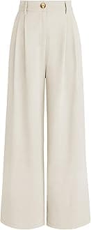 AUTOMET Women Wide Leg Dress Pants High Waisted Loose Fit Business Casual Work Trousers with Pockets 2025