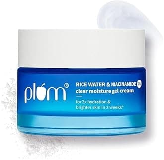 - 2% Niacinamide & Rice Water Superlight Gel Cream Moisturizer for Face | Oil-Free Hydration | Brightens, Fades Blemishes | Dermat-Tested | All Skin Types | Women & Men | 100% Vegan | 50 g
