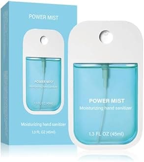 Power Mist Hydrating Hand Sanitizer Spray, Travel-Size 45ml/1.5 Fl oz Portable Cute Multi-Flavor Gentle Sanitizer for Adults (Aloe flavor)