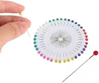 Divyanshi Pearl Head Pins | Ideal for Sewing, Boutique, Tailoring, Fashion Designing, Dressmaking, Patchwork, Wedding, Florist, Decorating Pins, Art and Craft - 40 PCS Multicolour
