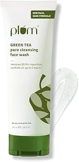 Green Tea Pore Cleansing Face Wash for Oily, Acne Prone, Dry & Combination Skin | with Glycolic Acid | Fight Pimples & Control Excess Oil | Gentle Exfoliating & Non-Drying | Women & Men | 100ml