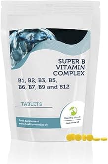 B Vitamins Super Complex 180 Tablets Pills B1 B2 B3 B5 B6 B7 B9 B12 Nutrition Health Food Supplements HEALTHY MOOD UK
