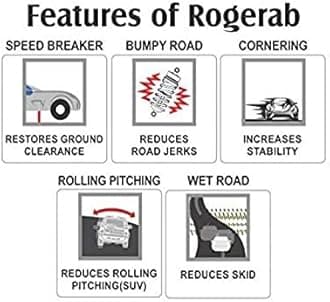 ROGER Rogerab For MARUTI Zen (4Pcs) Patented,ARAI Tested Car Coil Spring Buffer Kit To Increase Car Height & Comfort.