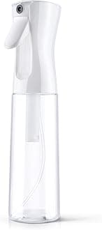 URAQT Refillable Continuous Water Mister, Multifunctional Fine Mist Spray Bottle for Plants, Pets, Home Clean, 300ML, White