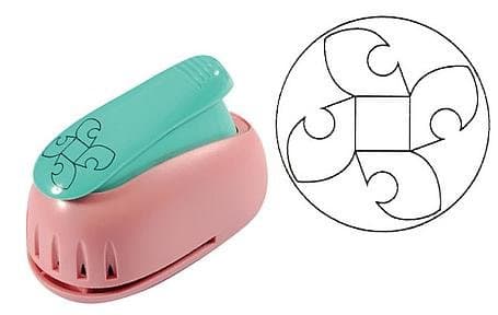 Punch Magic Medium Fold-It Punch ROSE