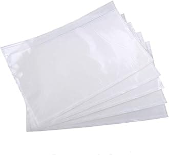 9527 Clear Adhesive Pockets 6" x 9" 200 Pack