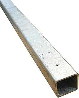 Galvanised Mild Steel Sections | Flat Bar | Square Tube | Rectangle Tube | Angle Iron (Square Tube - 25mm x 25mm x 2.5mm, 1000mm)