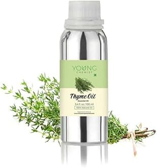 Young Chemist Thyme Essential Oil - 100ml | Pure Essential Oil Purifying Rooms | Suitable for Daily Use in Homes and Offices