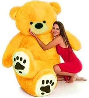 BHAGWATI SOFT TOY Teddy Bear Plush Stuffed Animals Soft Toys, Huggable Teddy Bear, Birthday Gift for Boys, Girls, Wife, Girlfriend, Women, Kids Valentine's Christmas Gift (7 Feet, Yellow)