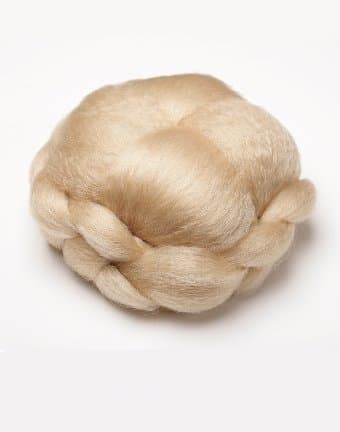 Large Light Blonde Braid Effect Clip-In Bun
