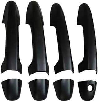 Car Exterior Door Handles for HILUX REVO Rocco, Door Handle Cover Protector Anti-Scratch Outside Door Handle,A/Matte Black
