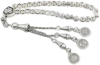 Silver Tasbih muslim prayer beads arabic accessories on hand islamic misbaha 33beads bracelet small size for pocket (6mm x 99 beads)