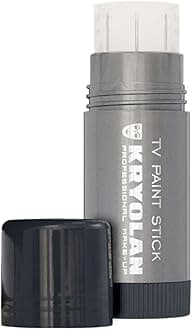 Kryolan TV Paint Stick - 070 Matte White Makeup Stick - Foundation Makeup - Makeup for TV, Theater, Stage, Acting, Face and Body, Full Coverage Cream Concealer Foundation - Made in USA (25 g)