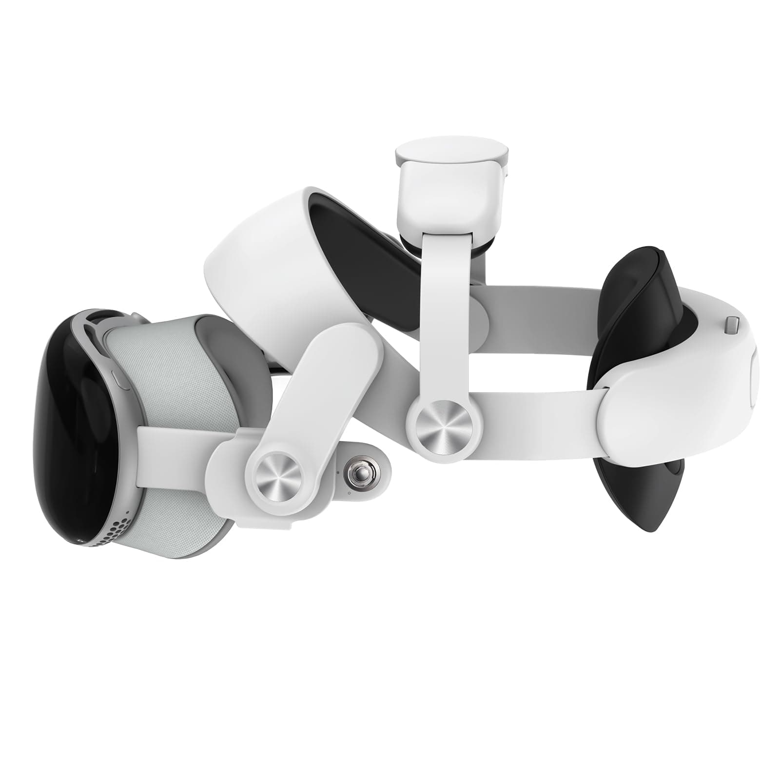 SODI Head Strap Compatible with Apple Vision Pro, Weight Balance & Pressure-Reducing Comfort, One-Button Retractable, Dual Knob and Multi-Point Adjustment, Easy Installation, Wider Head Fit