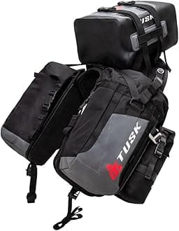 Tusk Excursion Rackless Luggage System w/X-Small Dry Duffel & Bottle Holders Standard Heat Shield Black/Grey