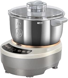 Dough Kneading Machine with Ferment Function, 304 Stainless Steel Professional Salad Maker with Microcomputer Timing, 5L Capacity Split Design Dough Mixer Machine for Easy Cleaning, UK Plug