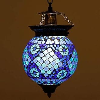 5W Hanging Lamp, Blue, Spherical