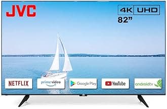 JVC 82 Inch Edgeless 4K UHD Smart TV Official With WEBOS, Netflix, YouTube, Shahid Built in Bluetooth & WiFi Colour Black Model - LT82N7115W-1 Years Warranty.