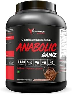 Transformium Nutrition Anabolic Gainz: Enhanced Muscle Builder and Mass Gainer (1 KG, Chocolate Ice Cream)