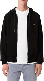 Lacoste mens Classic Fit Hooded Zippered Sweatshirt