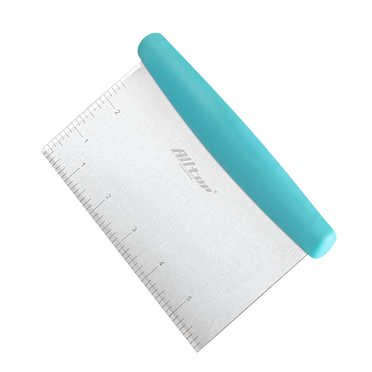 Bench Scraper & Chopper for Kitchen - Ideal Baking Essential Utensil,Stainless Steel Pastry/Dough/Food Cutter Tool for Cake Pizza Bread,Cooking - 1 Pack,Blue