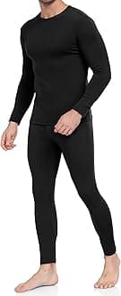 WEERTI Thermal Underwear for Men Long Johns With Fleece Lined Long Underwear Set Cold Weather Winter Top Bottom