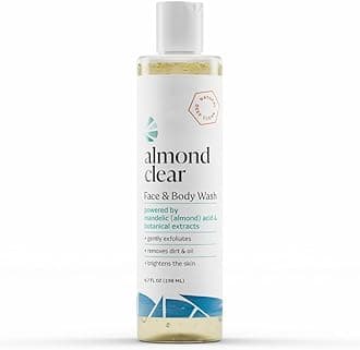 Almond Clear Face & Body Wash - Everyday Exfoliating Cleanser with Mandelic Acid and Botanicals, 6.7fl. oz