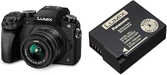 Lumix G7 4K Digital Camera, with Lumix G Vario 14-42mm Mega O.I.S. Lens with DMW-BLC12 Lithium-Ion Battery Pack