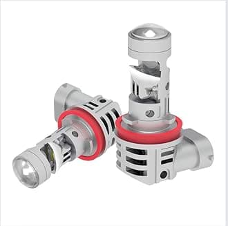 H8 H11 H16 LED Spot Lens Fog Light Bulbs 3.5 Times Brightness 6500K White Lamps Replacement for Vehicles Non-polarity Play and Plug (Pack of 2)