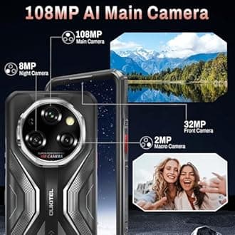 OUKITEL WP55 Pro 5G Rugged Smartphone Unlocked Android 15, 48GB+512GB/TF 2TB CellPhones, 11000mAh(33W) Battery, 6.6" FHD+120HZ Display, 108MP Camera, 5G Dual SIM Phone, NFC/GPS/OTG/IP68/IP69K