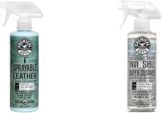 Chemical Guys SPI_103_16 Sprayable Leather Cleaner and Conditioner in One for Car Interiors, Leather Scent, 16 fl oz & SPI_993_16 Nonsense All Surface Cleaner 16 fl. Oz, Unscented