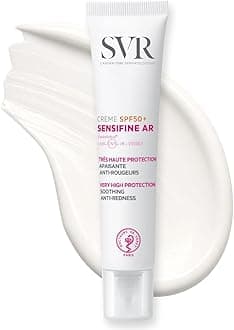 SVR SENSIFINE AR SPF50+ Calming Daily SPF50 Anti-Redness Moisturizer Rosacea Sun Cream for Face, UVB/UVA Anti-Redness Sunscreen for Sensitive Skin 40ml