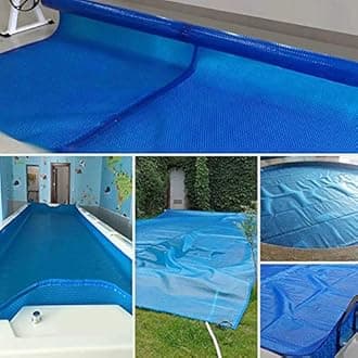 JLXJ Bubble Summer Solar Pool Cover, Rectangle Heating Blanket Heavy Duty Tarpaulin with Grommets, for Inflatable Swimming Pools, In-Ground Pools (Size : 4m x 5m(13ft×16ft))